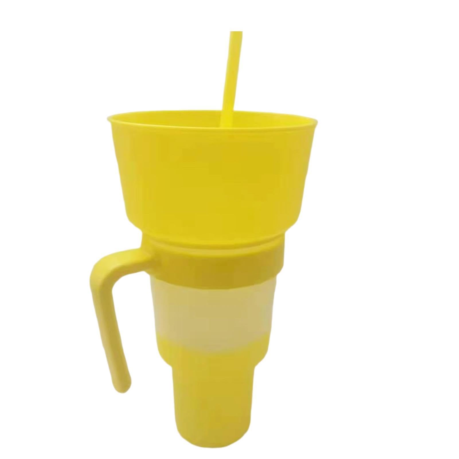 All-in-One Snack & Trinkbecher Für Unterwegs – Isoliert, Mit Strohhalm & Snackfach, Auslaufsicher