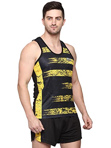 Image of Men's 100% Polyester Sublimation Printed Athletic Running Vest | Lightweight Sports Costume for Gym, Jogging & Training