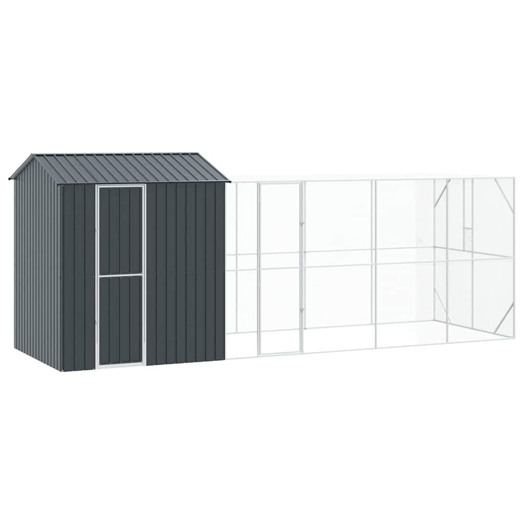 INLIFE Vogelkäfig Anthrazit 621 x 208 x 247 cm Verzinkter Stahl,Tier- & Haustierbedarf,Haustierbedarf,Vogelbedarf,Vogelkäfige & -ständer,Anthrazit,146.8 KG,3325157