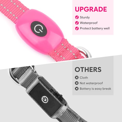 Kpuplol Light Up Dog Collar, Led Dog Collar USB Rechargeable Waterproof - Image 4