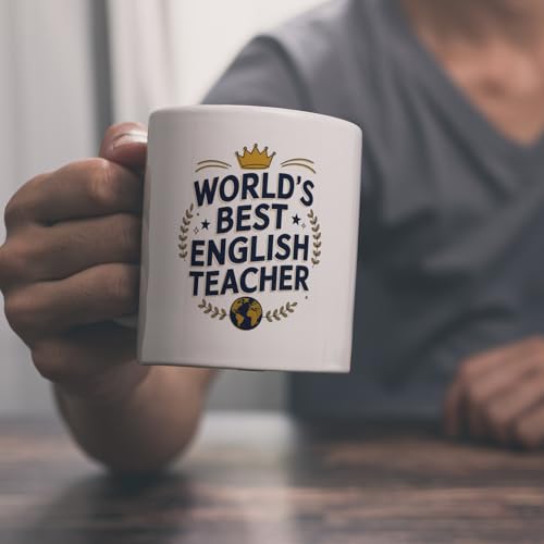 World´s best english teacher Kaffeebecher für Englischlehrer mit Spruch Schule Tasse - lustiges Geschenk für den besten Lehrer