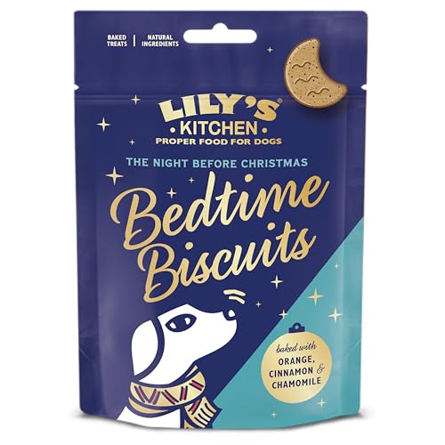 Snack per cani adulti Lily’s Kitchen con ingredienti naturali, Biscotti di Natale della nanna, 80 g