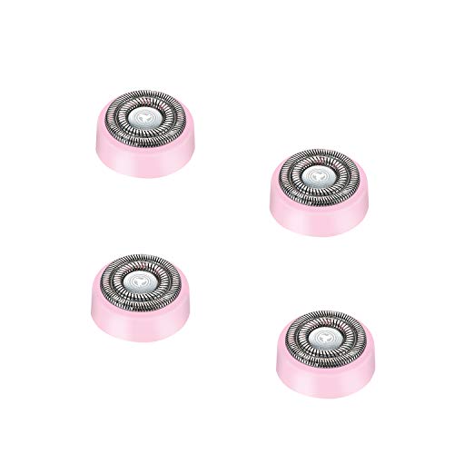 Keenove Painless Facial Hair Removal for Women Replacement Head for Model Ke-208 Generation II Pink Color, Count 4
