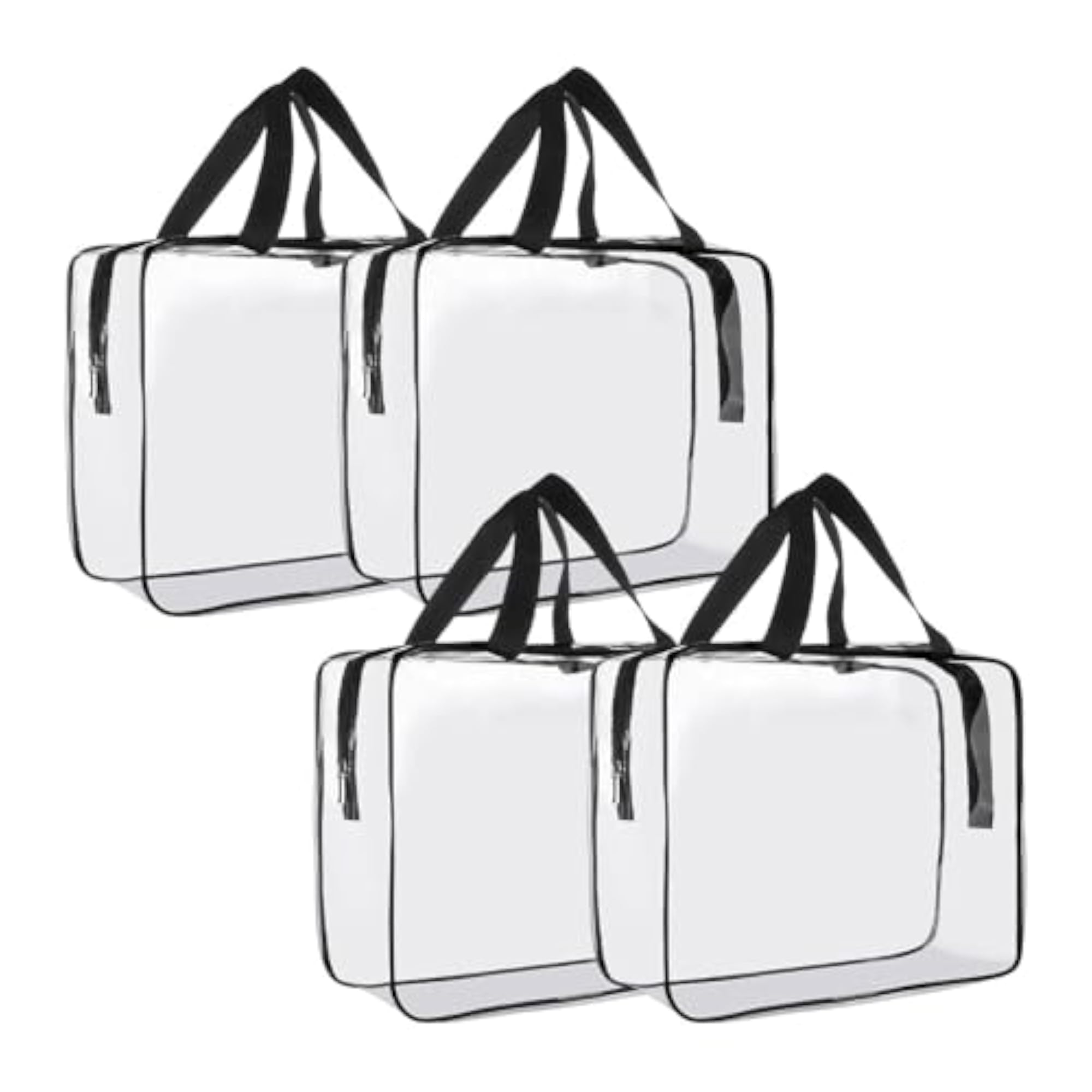 Clear Toiletry Bags Travel Essential Bag, 4pcs Set