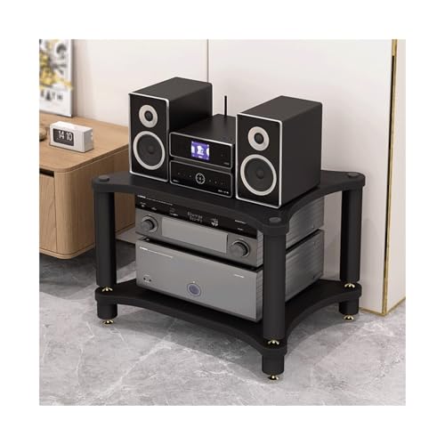 Support stéréo en bois anti-vibration meuble rangement hifi