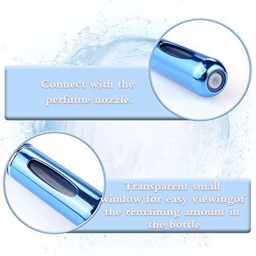 Skogfe Taşınabilir Mini Doldurulabilir Parfüm Atomizer Şişesi, Atomizer Parfüm Şişesi, Doldurulabilir Parfüm Spreyi, Koku Pompası Kılıfı, Parfüm Atomizer Doldurulabilir Seyahat 4 Adet Paket 5ml