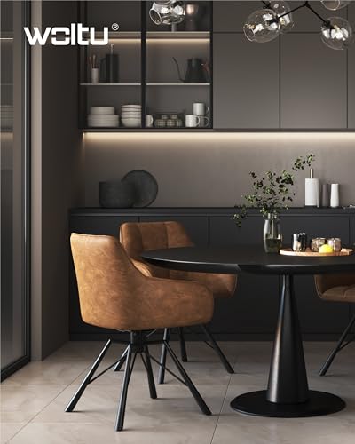 WOLTU-Esszimmerstuhl-drehbar-6er-Set-Kuchenstuhl-Polsterstuhl-Drehstuhl-bequemer-Stuhl-mit-Armlehnen-Ruckenlehne-Armlehnenstuhl-fur-Esszimmer-Wohnzimmer-mit-Kunstlederbezug-Hellbraun | Dealmeister.io Alt tag für bilder post titel