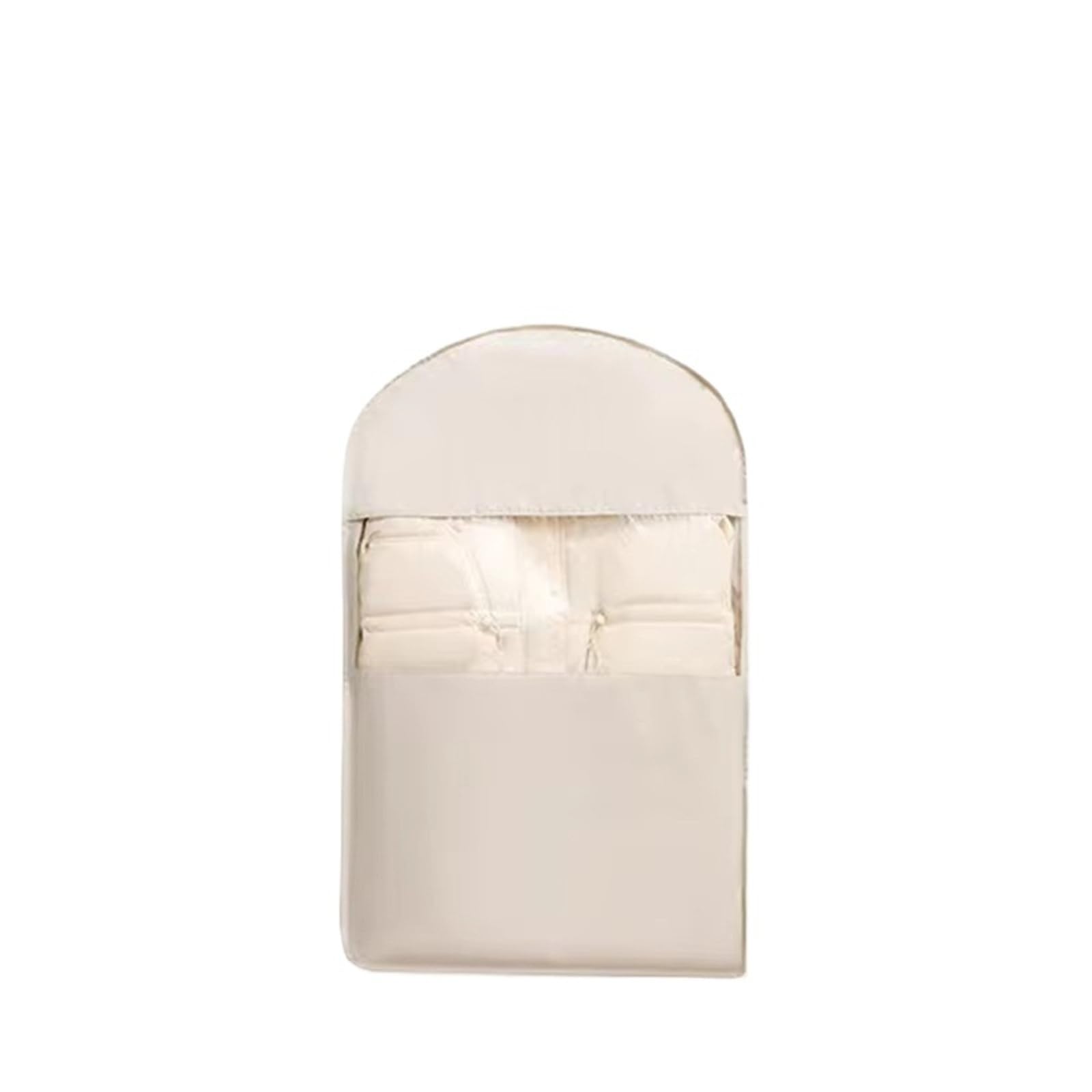 Clothes Covers Protector Bags 1pc Down Jacket Compressed Dust Cover Clothes Compression Hanging Bag Household Visible Storage Wardrobe Organizer(Beige-S)