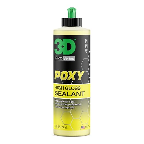 3D POXY Montan Wax Sealant – Long Lasting Hybrid Car Wax for High Gloss Finish & Paint Protection | Non-Staining Formula | Easy to Apply | Made in USA |8 oz