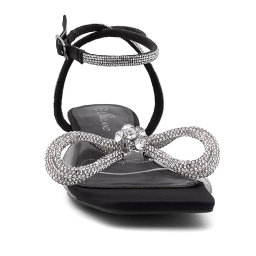 Image of Shoe Land Low Heels for Women 1 Inch Chunky Block Heeled Sandals Square Open Toe Strappy Ankle Strap Dressy Sandals for Wedding Prom Party Office