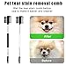 2pcs Double-Headed Dog Eye Comb, Soft Bristles Dog Eye Cleaning Brush 2 in 1 Dog Eye Booger Tear Stain Remover for Puppy Cat Pet Grooming Tools (Black, White)