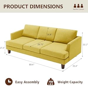   3-Seater-Sofa-Couch-with-Deep-Seats-89-Mid-Century-Modern-Upholstered-Sofa-with-Armrests-Comfy-Couches-for-Living-Room-Bedroom-Apartment-and-Office-Yellow