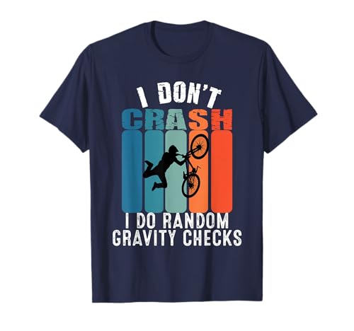 I Don't Crash I Do Random Gravity Checks Boys Vintage BMX T-Shirt