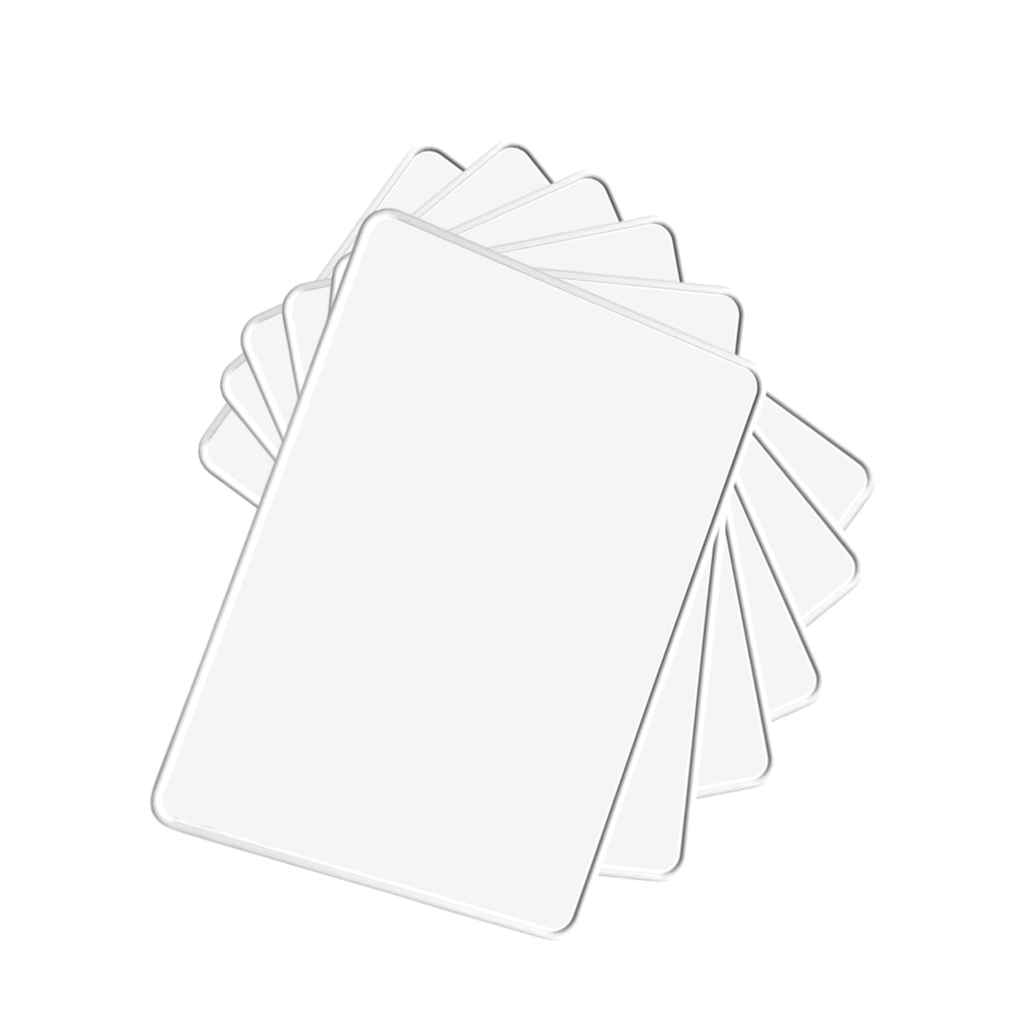 Pack of 6 A4 Double Sided Magnetic Erasable MDF Plain Whiteboards with White Border