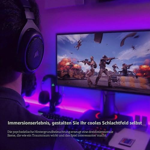 LED TV 2 Meter LED-Streifen USB mit Fernbedienung Hintergrundbeleuchtung mehrfarbig für 32 - 55 Zoll HDTV, PC, Schlafzimmer, Party und Heimdekoration (2 Meter)