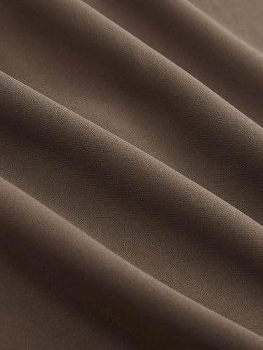 CIDER Knee Length Skirts for Women Button Front A-Line Elastic Mid Waist Solid Casual Basic Midi Skirt Fall Trendy3