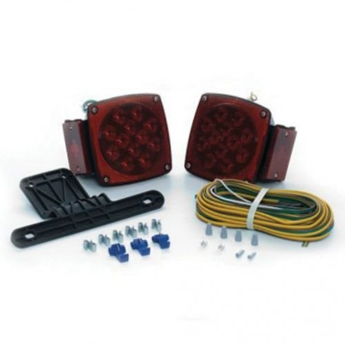 Trailer Submersible LED Light Kit Red Bracket and Harness fits Trailer & Towing Trailer Lighting