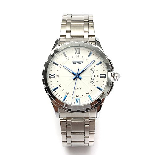 SKMEI 9069 Stainless Steel Band Life Waterproof Men Quartz Wrist Watch