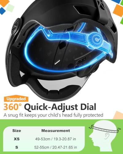 Odoland Kids Visor Ski Helmet