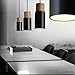 DUHU Black and Wood Pendant Light,Modern Kitchen Pendant Light Over Island,Industrial Metal Lampshade,Single Hanging Light E26 for Dinning Table,Bedroom Nightstand,Bar,Farmhouse,Height Adjustable