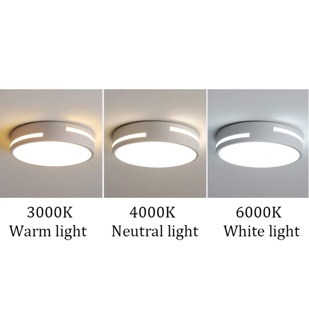 Lampy wiszące, ultracienka okrągła lampa sufitowa z kutego żelaza, trzy temperatury barwowe, oprawa LED z regulacją światła do montażu podtynkowego, lampy zdobione na korytarzu w salonie (K) LWX
