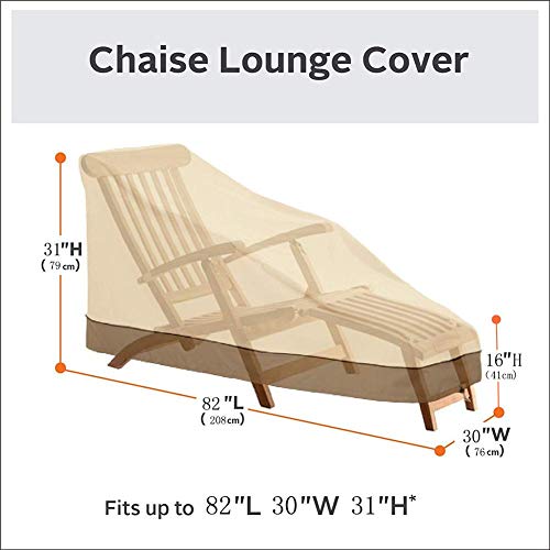 Haodene Funda Protectora para Tumbona Impermeable - 198x90x84CM