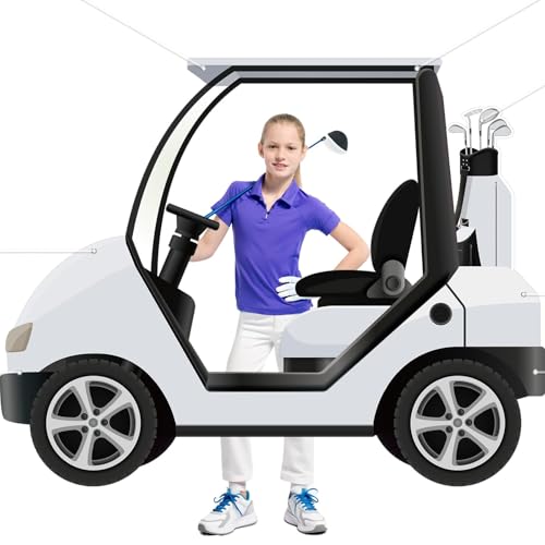 Golf Theme Party Decoration Golf Cart Shaped Photo Backdrop Let’s