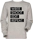 Vendax Write, Shoot, Edit, RepeatUnisexo Sudadera Gris