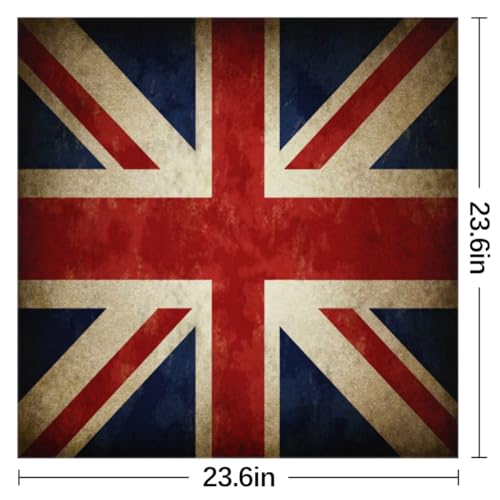 KOBLEN Britain Flag Pattern Silk Scarf 23.6x23.6 Inch Square Neck Scarf for Women Breathable Lightweight Neckerchief Silk Head Scarf Hair Wrap2
