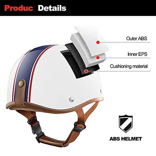 LIONCIANO Casque Moto Demi-Jet Homme Casque Semi-Ouvert Casque Jet Urbain Casque Moto Et Scooter Compact Femme Adulte - Image 6