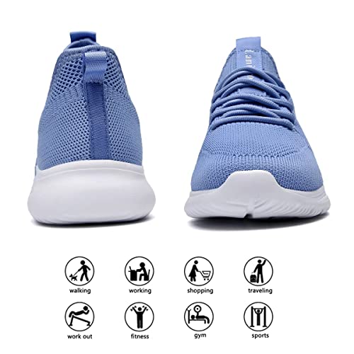 Image of Lamincoa Womens Slip On Walking Shoes Non Slip Casual Road Running Lightweight Mesh Fashion Sneakers for Gym Travel Workout