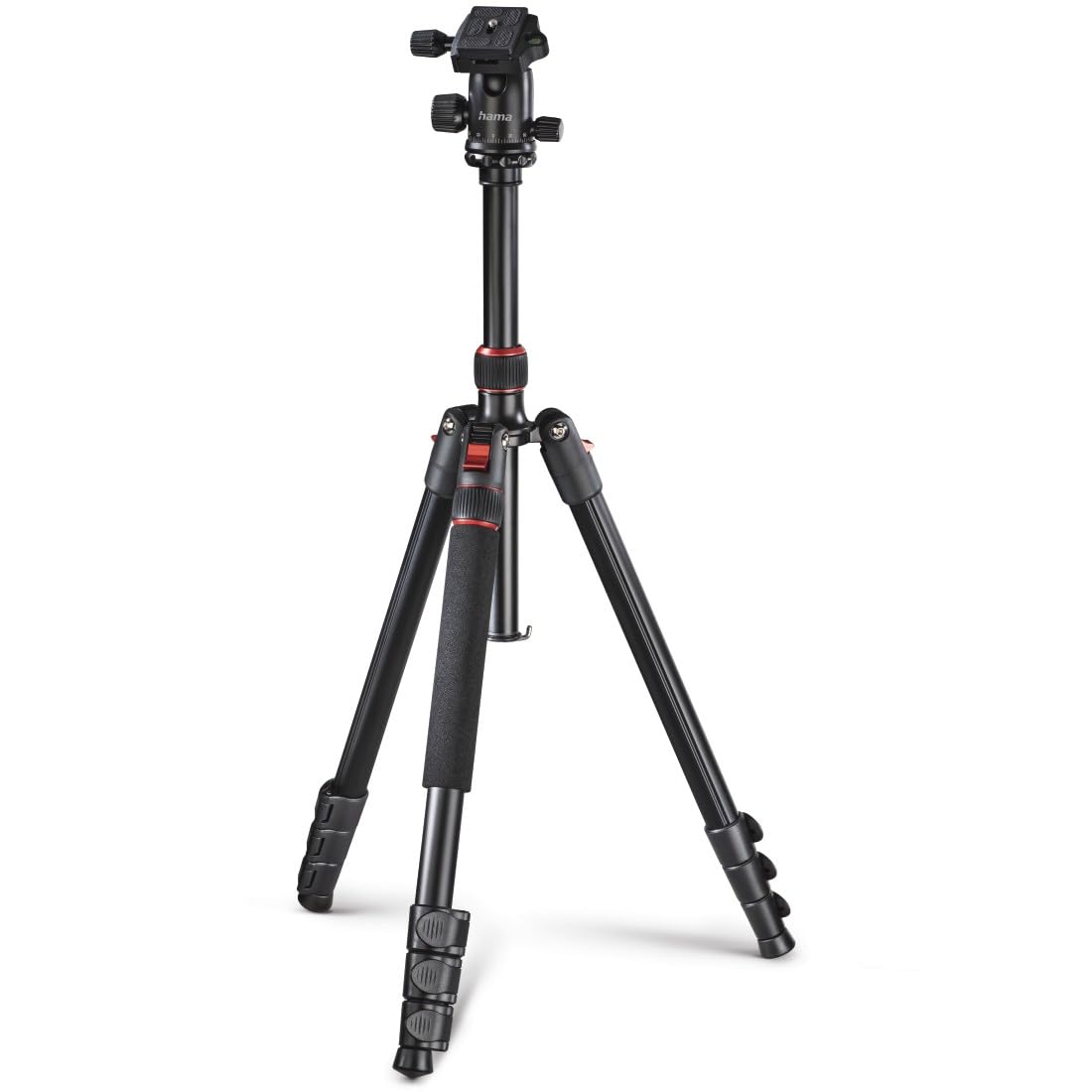 Hama Trépied Appareil Photo Smartphone Caméra (Trépied Monopode en Aluminium, Compact, Pliable, Attache Rapide, Filetage 6.4mm, 50-165 cm Max)