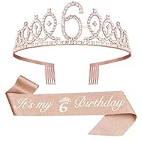 Geburtstagskrone Mädchen - Geburtstag 6 Jahre Mädchen, Birthday Girl, Geburtstagsgeschenke für Kinder