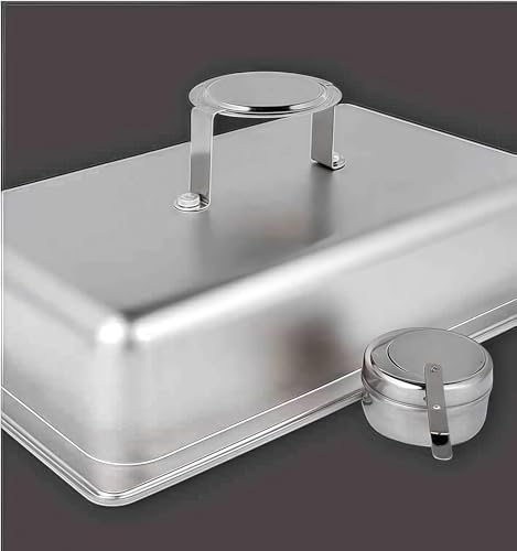 Estufa de buffet con cubierta de vidrio hidráulico para conservar el calor, ideal para catering, eventos y servicio de alimentos, mantiene la comida caliente y fresca, capacidad de 12 cuartos de galón