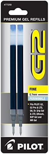 Pilot, G2 Gel Ink Refills, Fine Point 0.7 mm, Periwinkle, Pack of 2 image 4