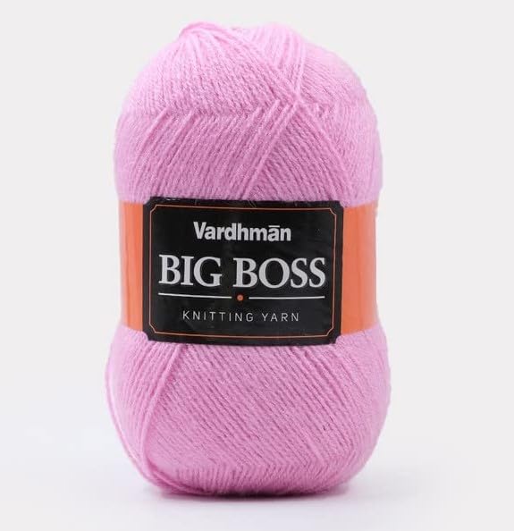 Image of NTGS Vardhman Big boss Wool Hand Knitting Soft Fingering Hank Yarn (1 Ball 200 gram Each) (Pink Shade no-20, 400 Gram)