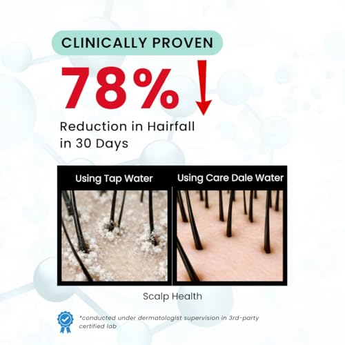 Image of Care Dale Shower & Tap Filter for Hard Water Softener - Reduces Hair Fall & Skin Issues, Removes Chlorine, Borewell /Tanker Compatible, Metal Adaptor, Dermat-Certified Bathroom Filter