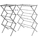 Rainberg 3-Tier Extendable Clothes Airer Indoor Outdoor – Slimline Drying Rack, Space Saving Washing Line, Rust-Resistant, Non-Slip Feet, Heavy-Duty Design, Expands 42-73cm Wide. - Image 2