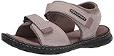 Rockport Men's Darwyn Quarter Strap Sandal, Stone NBK, 14 Wide