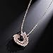 Simple Leaf-Shaped Pendant Women's AAA Cubic Zirconia Fashion Party Jewelry(Rose Gold)