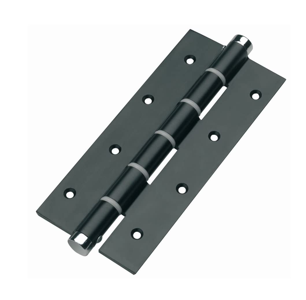 Bisagra muelle cierre simple acción con resorte con fuerza regulable medidas 180mm de alto 80cm de ancho peso máximo por bisagra 20kg material de aluminio (NEGRO)