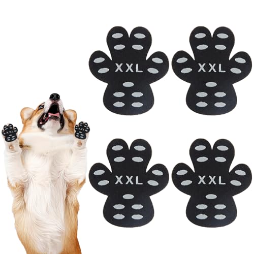 Darryy Anti-Rutsch Pfotenschutz für Hunde 24 Stücke,Selbstklebende Silikon-Gel Beständig rutschfest Traktion Hund Schuhe Hundeschuhe Hundesocken Ersetzen (XXL)