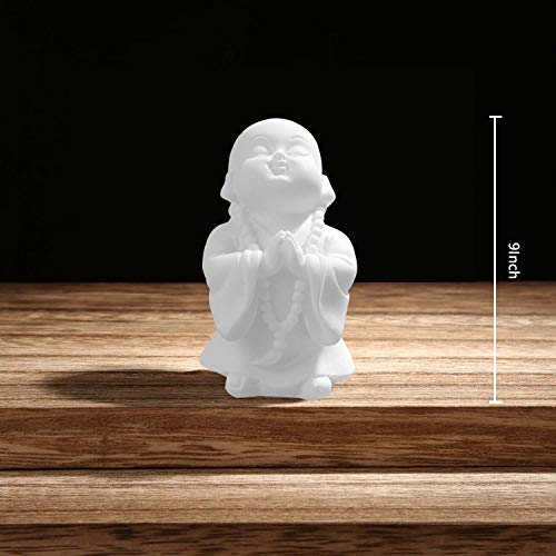 Estatua Buda Fish de Arenisca Minimalista 9 pulg miniatura 3