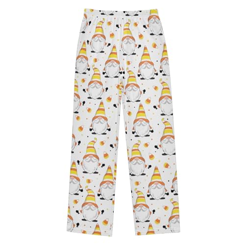 Halloween Gnome Boys Long Pants Soft Trousers Elastic Waist Kids Lounge Bottoms with Pockets S-XL