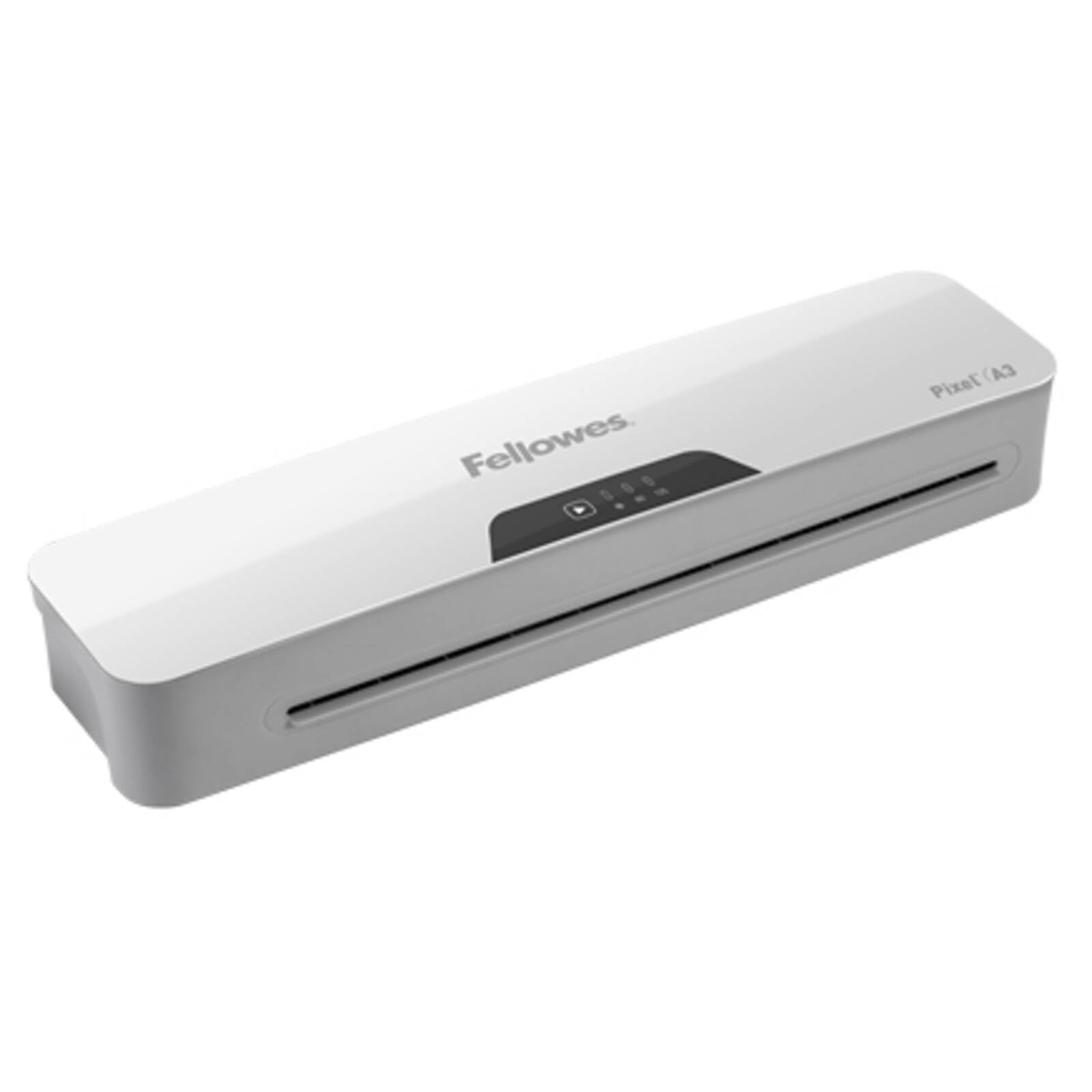 Fellowes Pixel, plastificatrice A3 per uso domestico e ufficio, tempo di riscaldamento di 3 minuti con tecnologia anti inceppamento, 80-125 micron, 10 buste per plastificazione A4, confezione iniziale