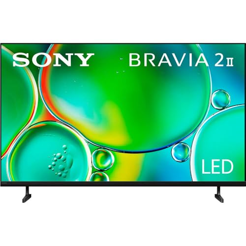 Image of Sony K50S20M2 BRAVIA 2 II 50 inch 4K HDR Smart LED Google TV (2025) Bundle with Deco Mount 37 inch-70 inch TV Wall Mount Bracket Kit, 6FT 4K HDMI Cable and 6-Outlet Surge Adapter with Night Light