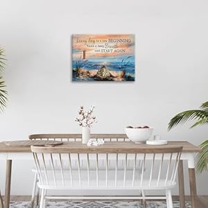 Sea Turtle Bathroom Decor Wall Art Beach Blue Ocean Lighthouse Inspirational Quotes Pictures Wall Decor Canvas Painting Prints Artwork Home Decorations Framed for Bedroom Office Kitchen 16"x12" Sea Turtle Bathroom Decor Wall Art Beach Blue Ocean Lighthouse Inspirational Quotes Pictures Wall Decor Canvas Painting Prints Artwork Home Decorations Framed for Bedroom Office Kitchen 16×12