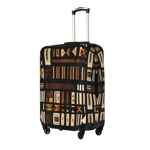 Travel Elastic Luggage Cover,African Mud Cloth Tribal Print Suitcase protection cover Case Cover with zipper.2