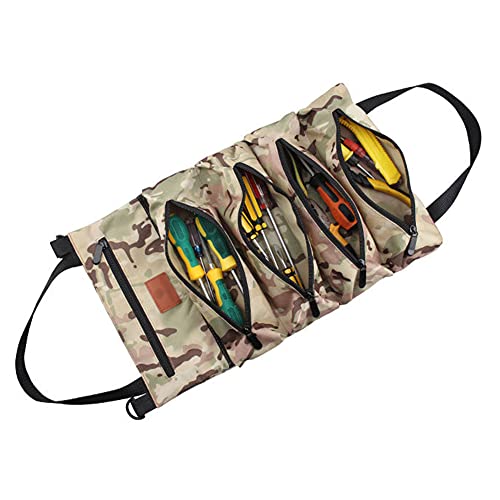 Maizoon Werkzeugtasche zum Aufrollen, Mehrzweck-Rücksitz-Organizer und Werkzeugtasche zum Aufhängen mit 5 Reißverschlusstaschen, Camouflage, UH07A Cover