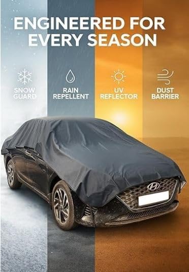 Image of Waterproof Half Car Body Cover - All-Weather Waterproof Half car Cover - Protects roof and Upper Sides from rain, Sun, dust.